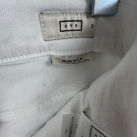 AYR All Year Round Vintage Flare Leg Jeans Mid Rise Womens Size 26 White - Picture 8 of 14